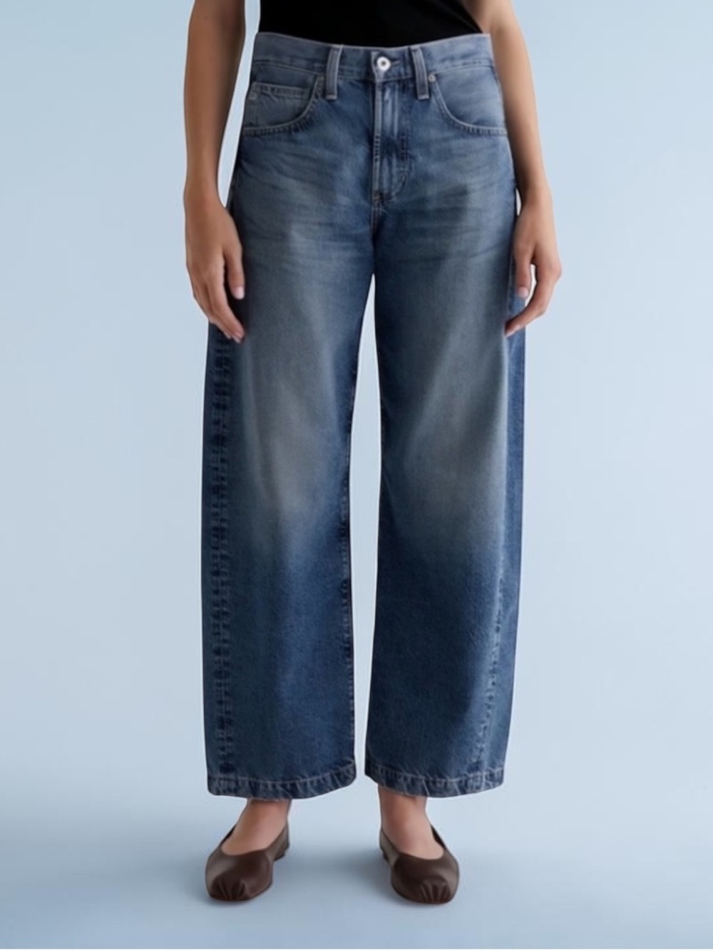 AG Hattie High-Rise Barrel Japanese Fabric Jean Size 30